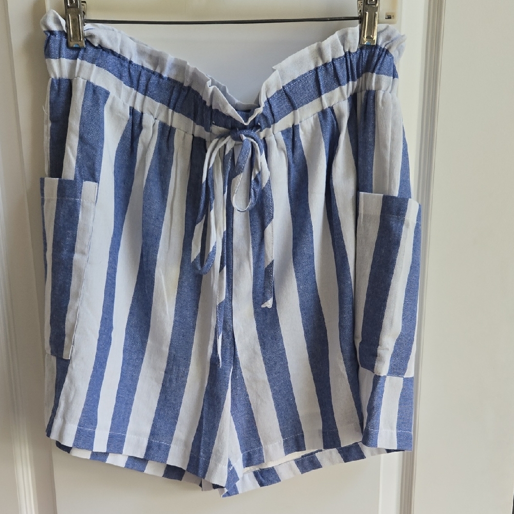 Cotton Bleu Washed Cotton Shorts